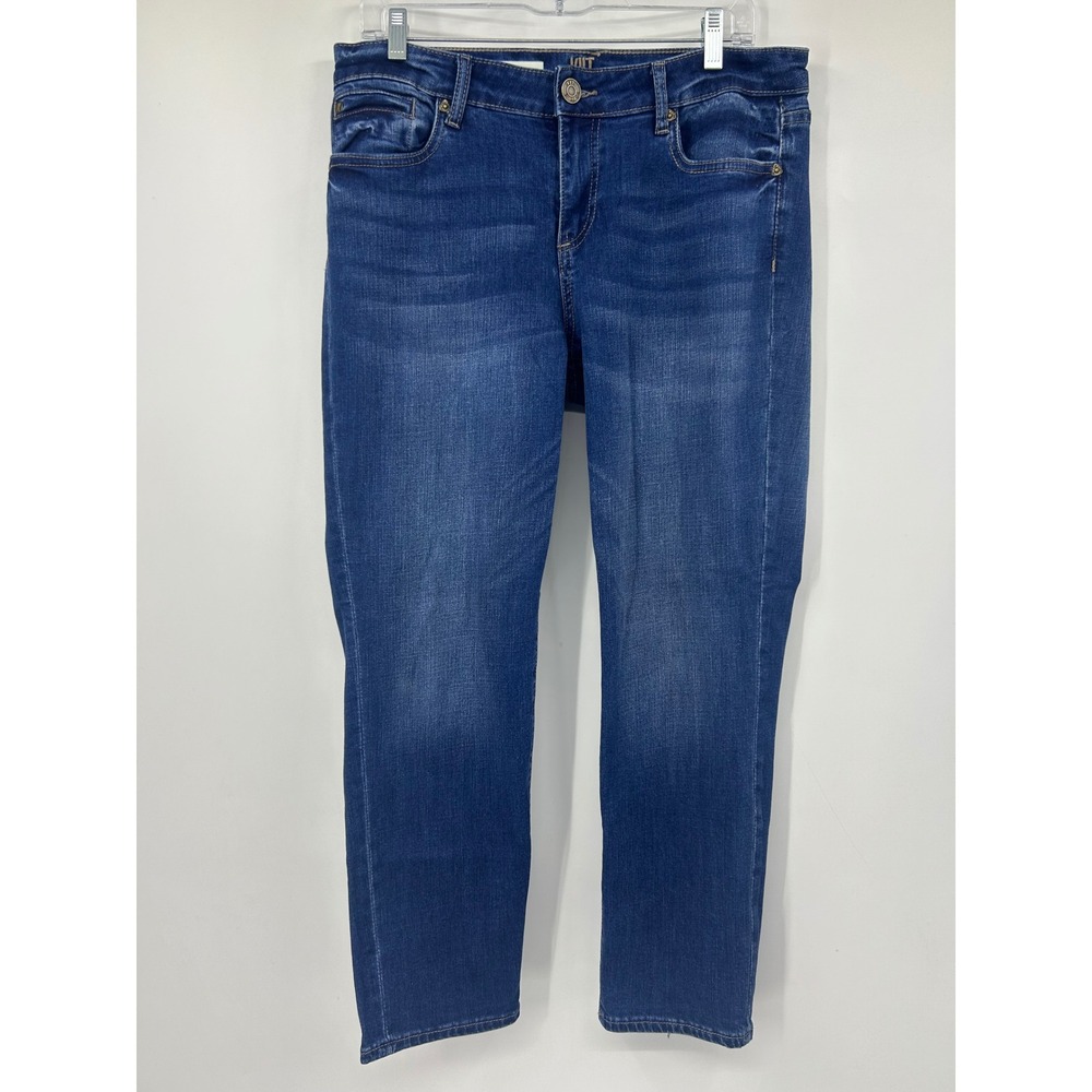 Kut from the Kloth Katy Ankle Straight Leg Jeans Blue Denim Size 8